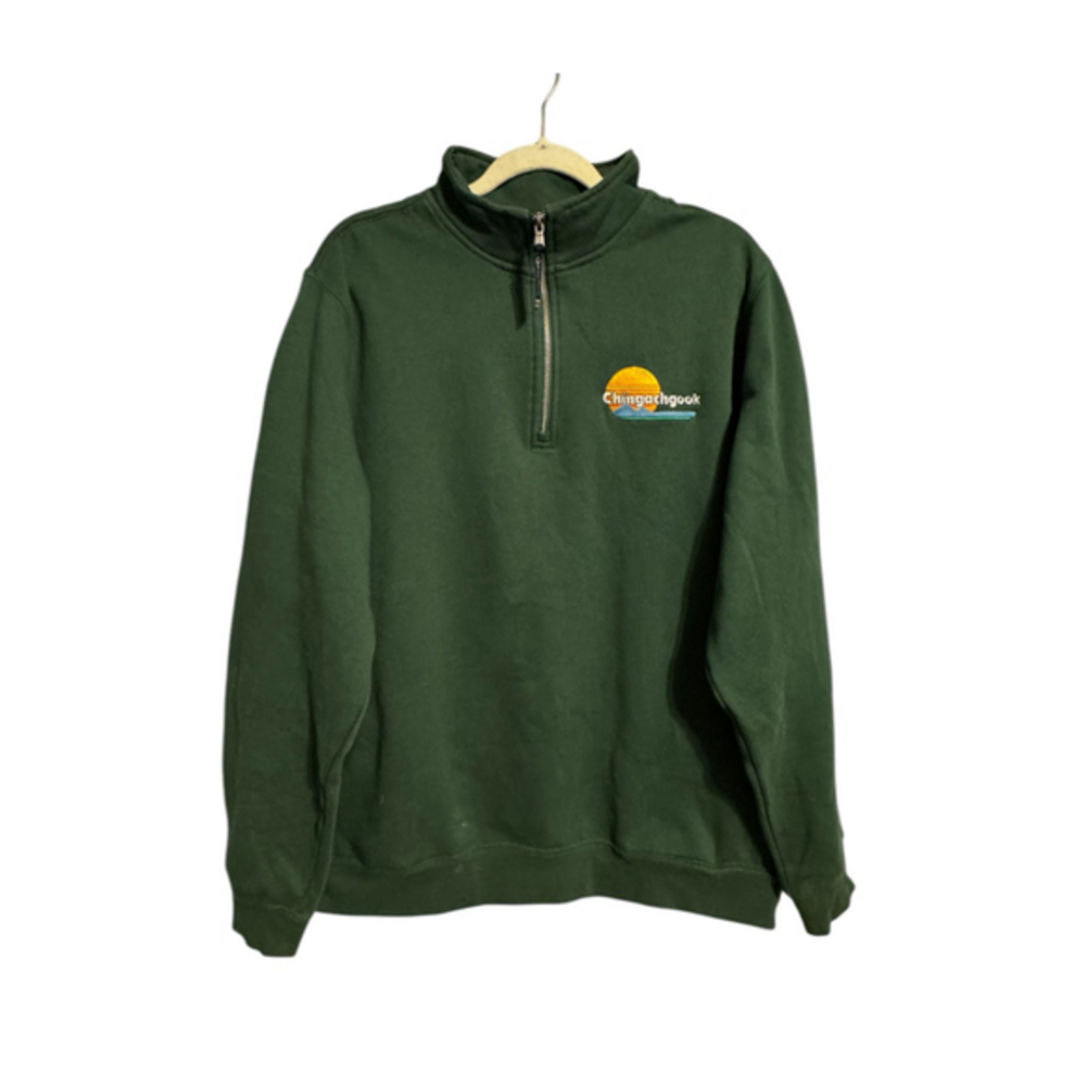 Charles River Apparel Pullover Sweatshirt Oversized Size M Green Chinhachgook